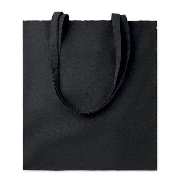 Obrázky: Černá nákup. taška s dl. uchy z BIO BA 180 gr/m², Obrázek 1