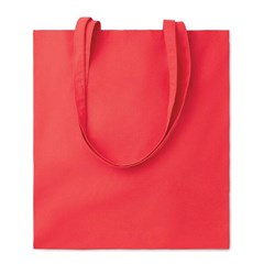Obrázky: Červená nákup. taška s dl. uchy z BIO BA 180 gr/m²
