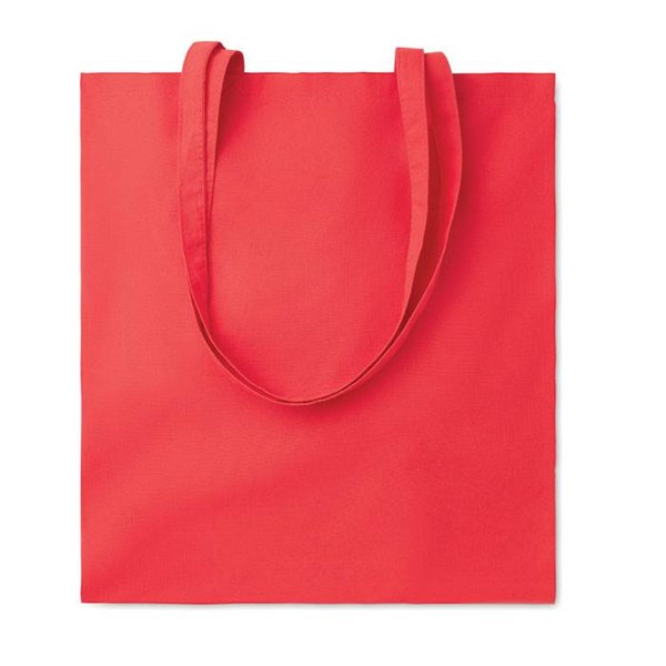 Obrázky: Červená nákup. taška s dl. uchy z BIO BA 180 gr/m², Obrázek 1