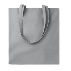 Obrázky: Šedá nákup. taška s dl. uchy z BIO BA 180 gr/m²