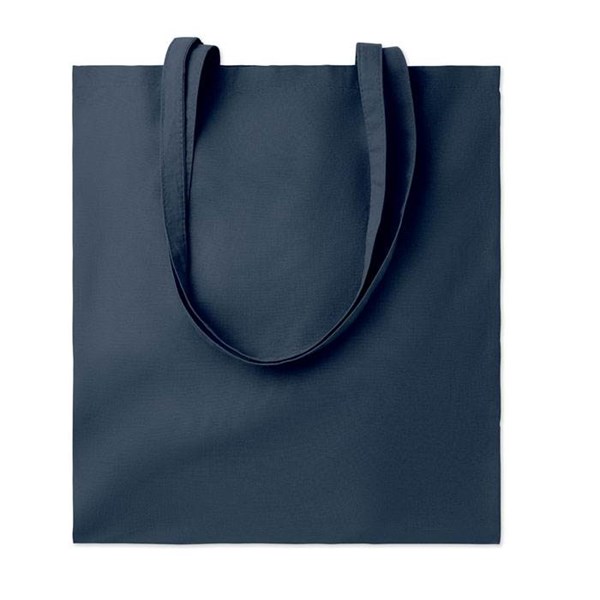 Obrázky: Tm.modrá nákup. taška s dl. uchy z BIO BA 180 gr/m², Obrázek 1