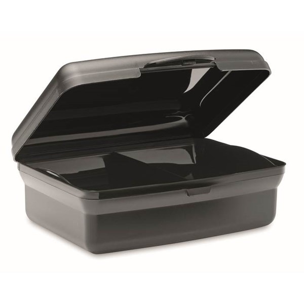 Obrázky: Černý plastový svačinový box 800ml, Obrázek 2