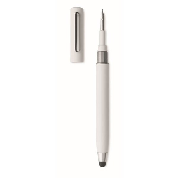 Obrázky: Bílé pero se stylusem a sadou na čištění sluchátek, Obrázek 2