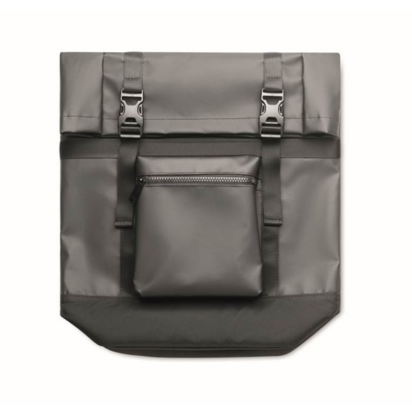 Obrázky: Černý rolovací batoh z tarpaulinu s vnější kapsou, Obrázek 14