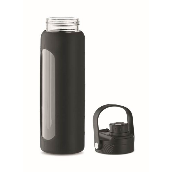 Obrázky: Skleněná láhev s černým silikonovým obalem, Obrázek 10