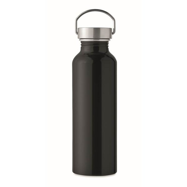 Obrázky: Černá láhev z recykl. hliníku 500ml, Obrázek 3