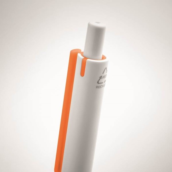 Obrázky: Bílo-oranžová propiska z recyklovaného ABS, Obrázek 3