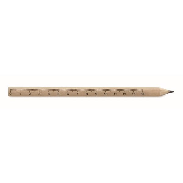Obrázky: Přírodní tesařská tužka s pravítkem 14 cm, Obrázek 2