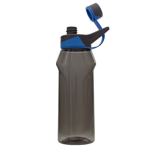 Obrázky: Kouřová sportovní lahev 620 ml, modré detaily, Obrázek 2