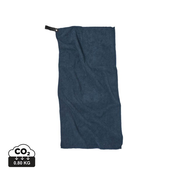 Obrázky: Modrý sportovní ručník VINGA z GRS RPET 40x80cm, Obrázek 10