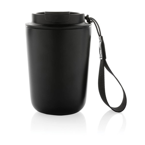 Obrázky: Černý termohrnek Cuppa 0,38 l z ner.oceli s poutkem, Obrázek 2