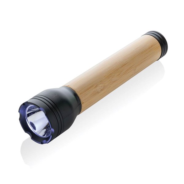Obrázky: USB svítilna Lucid 5W z recykl. plastu a bambusu, Obrázek 1