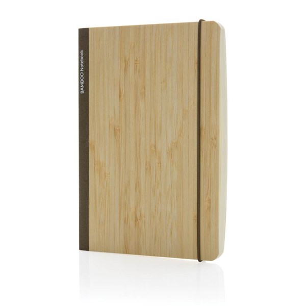 Obrázky: Hnědý zápisník Scribe A5 s měkkým bambusovým obalem