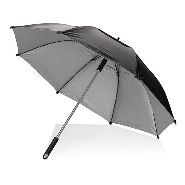 Obrázky: Černý větru odolný deštník Hurricane z RPET AWARE™, Obrázek 1