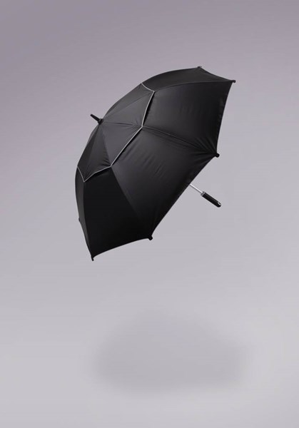 Obrázky: Černý větru odolný deštník Hurricane z RPET AWARE™, Obrázek 7
