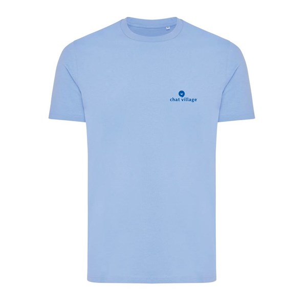 Obrázky: Unisex tričko Bryce, rec.bavlna, nebesky modré XXXL, Obrázek 4