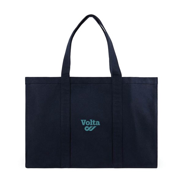 Obrázky: Tmavě modrá maxi taška VINGA Hilo z recykl. bavlny, Obrázek 2