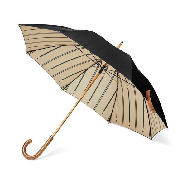 Obrázky: Černý dvouvrstvý deštník VINGA Bosler z RPET, Obrázek 9