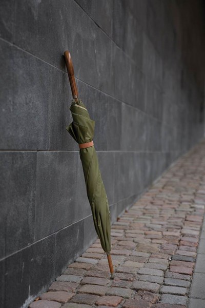 Obrázky: Khaki dvouvrstvý deštník VINGA Bosler z RPET, Obrázek 6