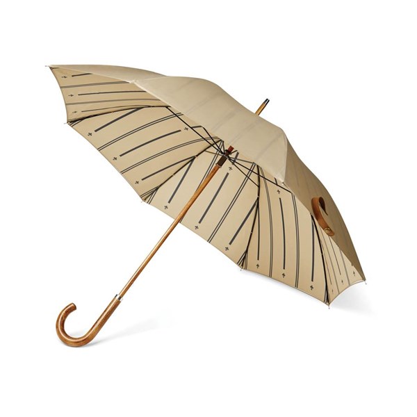 Obrázky: Béžový dvouvrstvý deštník VINGA Bosler z RPET, Obrázek 6