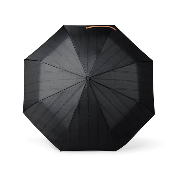 Obrázky: Černý dvouvrstvý deštník VINGA Bosler z RPET, Obrázek 2