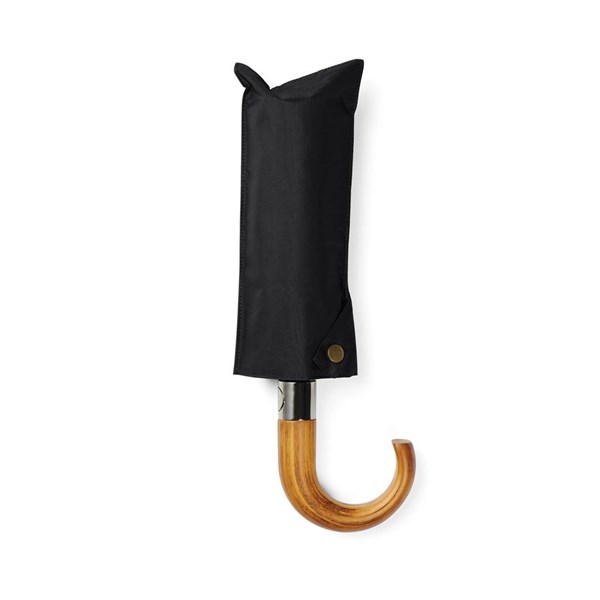 Obrázky: Černý dvouvrstvý deštník VINGA Bosler z RPET, Obrázek 4
