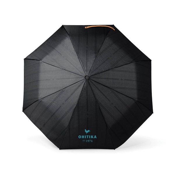 Obrázky: Černý dvouvrstvý deštník VINGA Bosler z RPET, Obrázek 5