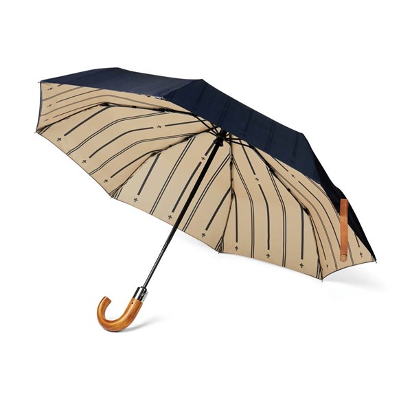 Obrázky: Modrý dvouvrstvý deštník VINGA Bosler z RPET, Obrázek 1