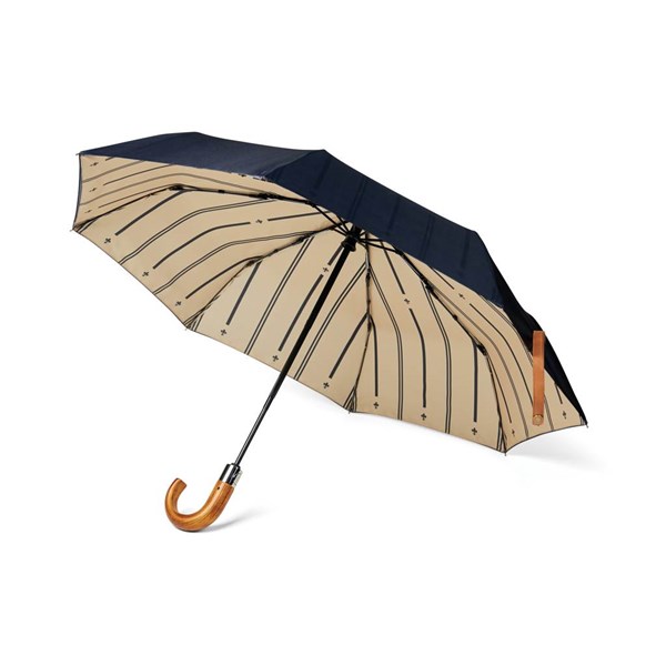 Obrázky: Modrý dvouvrstvý deštník VINGA Bosler z RPET, Obrázek 8