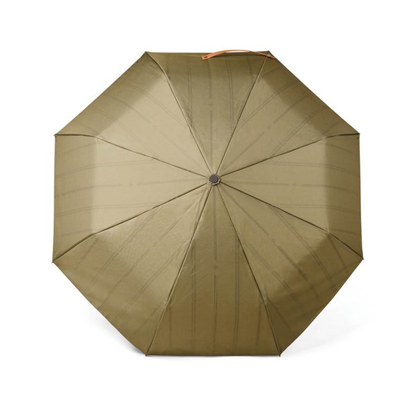 Obrázky: Khaki dvouvrstvý deštník VINGA Bosler z RPET, Obrázek 2