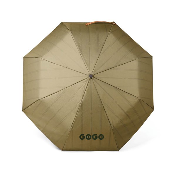 Obrázky: Khaki dvouvrstvý deštník VINGA Bosler z RPET, Obrázek 5