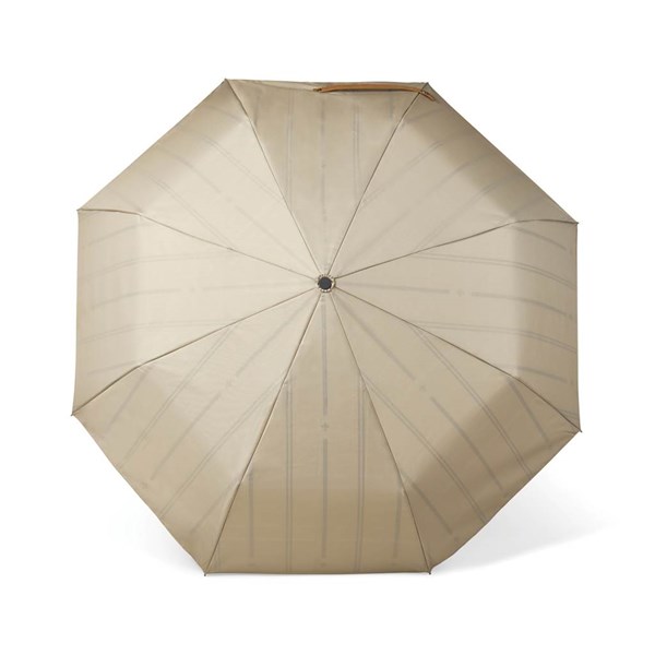 Obrázky: Béžový dvouvrstvý deštník VINGA Bosler z RPET, Obrázek 2