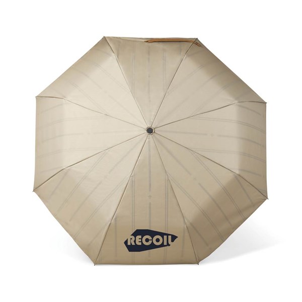 Obrázky: Béžový dvouvrstvý deštník VINGA Bosler z RPET, Obrázek 5