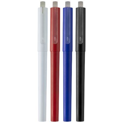 Obrázky: Mauna recyklované PET gelové kuličkové pero,červené, Obrázek 4