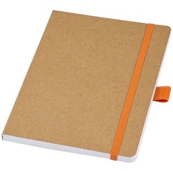 Obrázky: Zápisník z recyklovaného papíru, oranžové doplňky