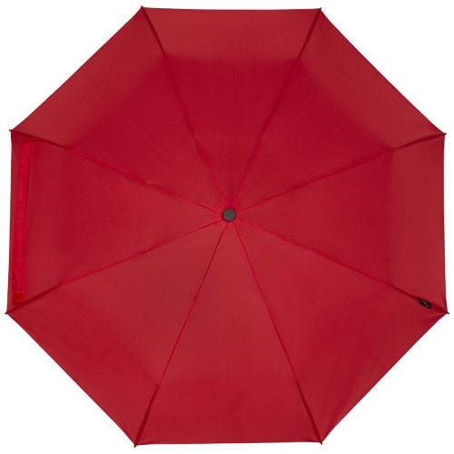 Obrázky: Skládací rPET větru odolný deštník, červený, Obrázek 6