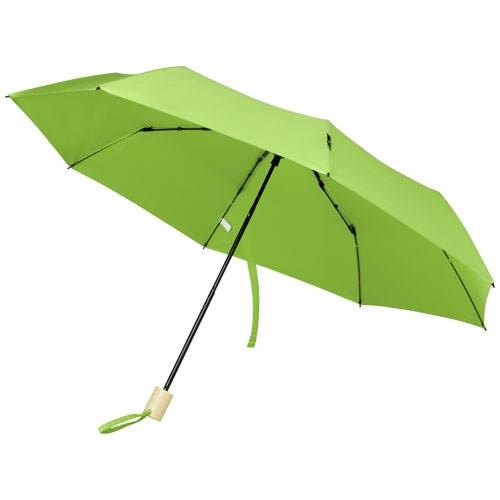 Obrázky: Skládací rPET větru odolný deštník, limetkový