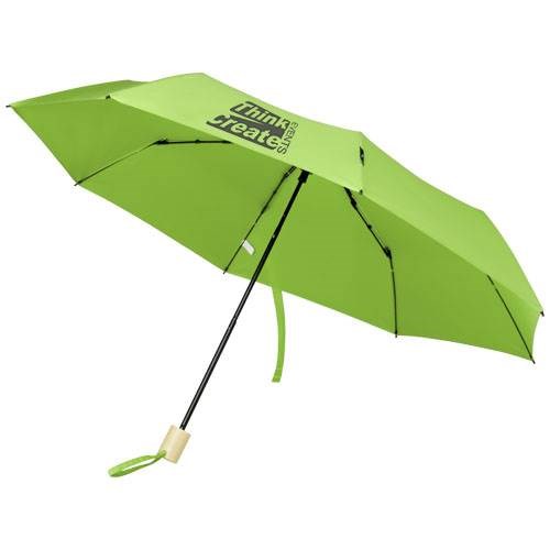 Obrázky: Skládací rPET větru odolný deštník, limetkový, Obrázek 7