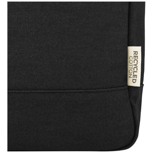 Obrázky: Černý batoh na notebook z recyk. plátna GRS, 15 l, Obrázek 3