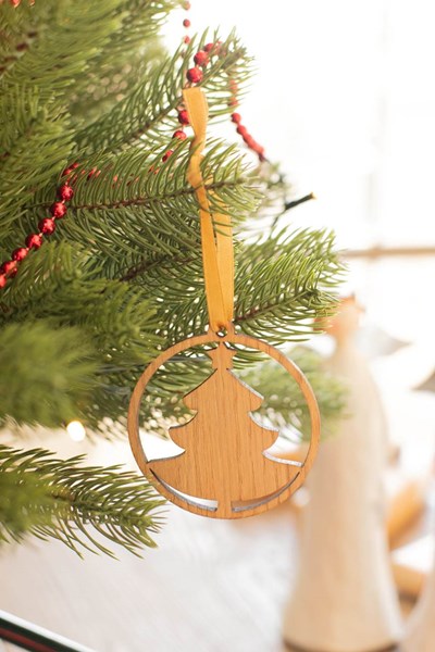 Obrázky: Vánoční ozdoba z dubové dýhy, stromeček, Obrázek 2