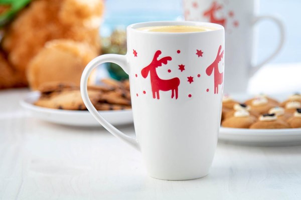 Obrázky: Vánoční porcelánový hrnek 400ml, sob, Obrázek 2