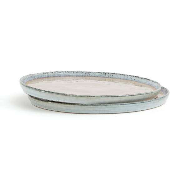 Obrázky: Béžový kameninový talíř 26,5 cm, sada 2 ks, Obrázek 1