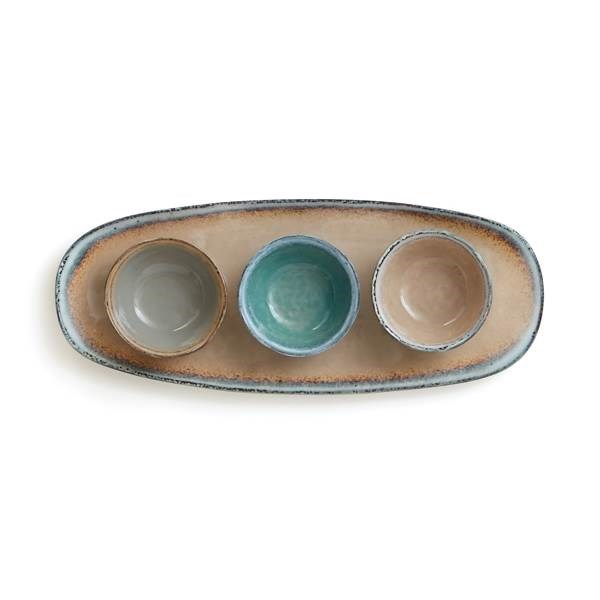 Obrázky: Servírovací podnos a 3 barevné misky z kameniny, Obrázek 3