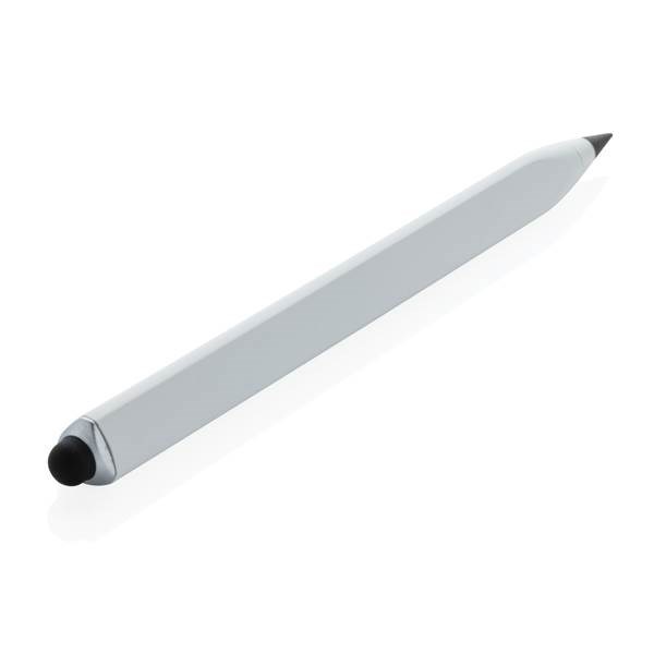 Obrázky: Nekonečná víceúčelová tužka z rec.hliníku, bílá, Obrázek 3