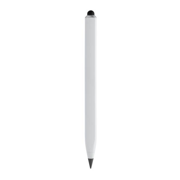 Obrázky: Nekonečná víceúčelová tužka z rec.hliníku, bílá, Obrázek 4