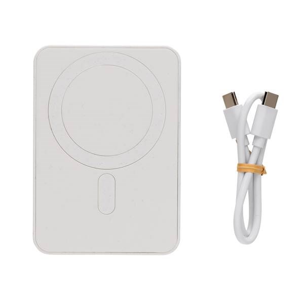 Obrázky: Bílá bezdrátová powerbanka 5000mAh Magnetix, Obrázek 5