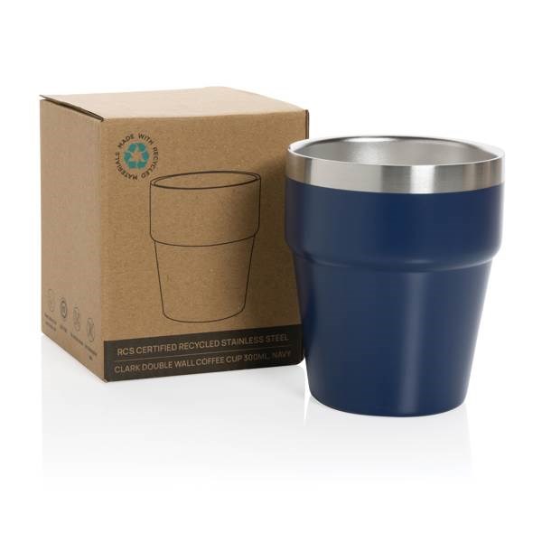 Obrázky: Modrý nerezový hrnek s dvojitou stěnou Clark 300ml, Obrázek 6