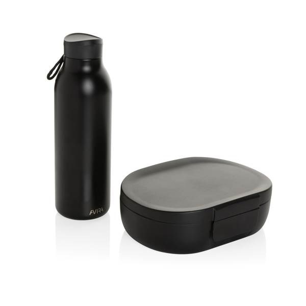 Obrázky: Obědový box Avira Atlas 700ml z rec. plastu, černý, Obrázek 6