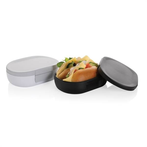 Obrázky: Obědový box Avira Atlas 700ml z rec. plastu, černý, Obrázek 8