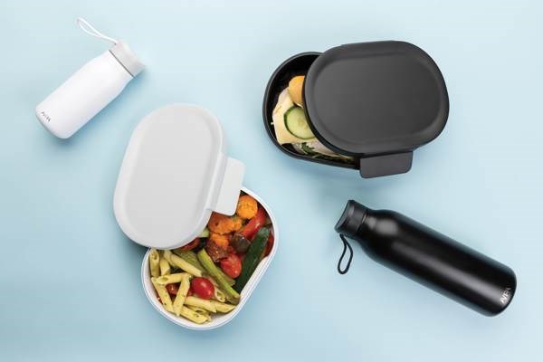 Obrázky: Obědový box Avira Atlas 700ml z rec. plastu, černý, Obrázek 10